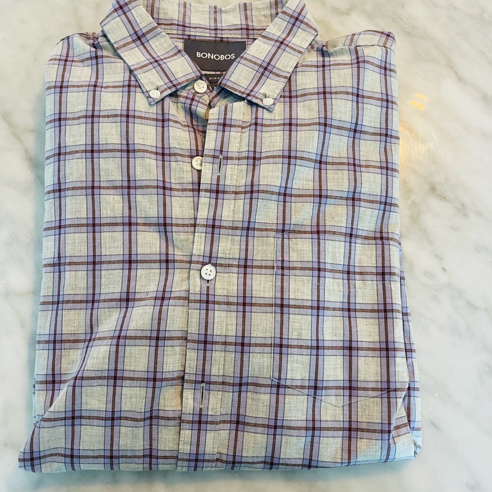 Bonobos, size M slim fit shirt.